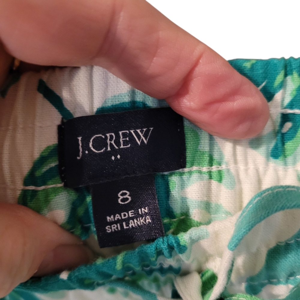 J. Crew linen blend palm leaf drawstring waist pants - 8.            G19 - Picture 3 of 8